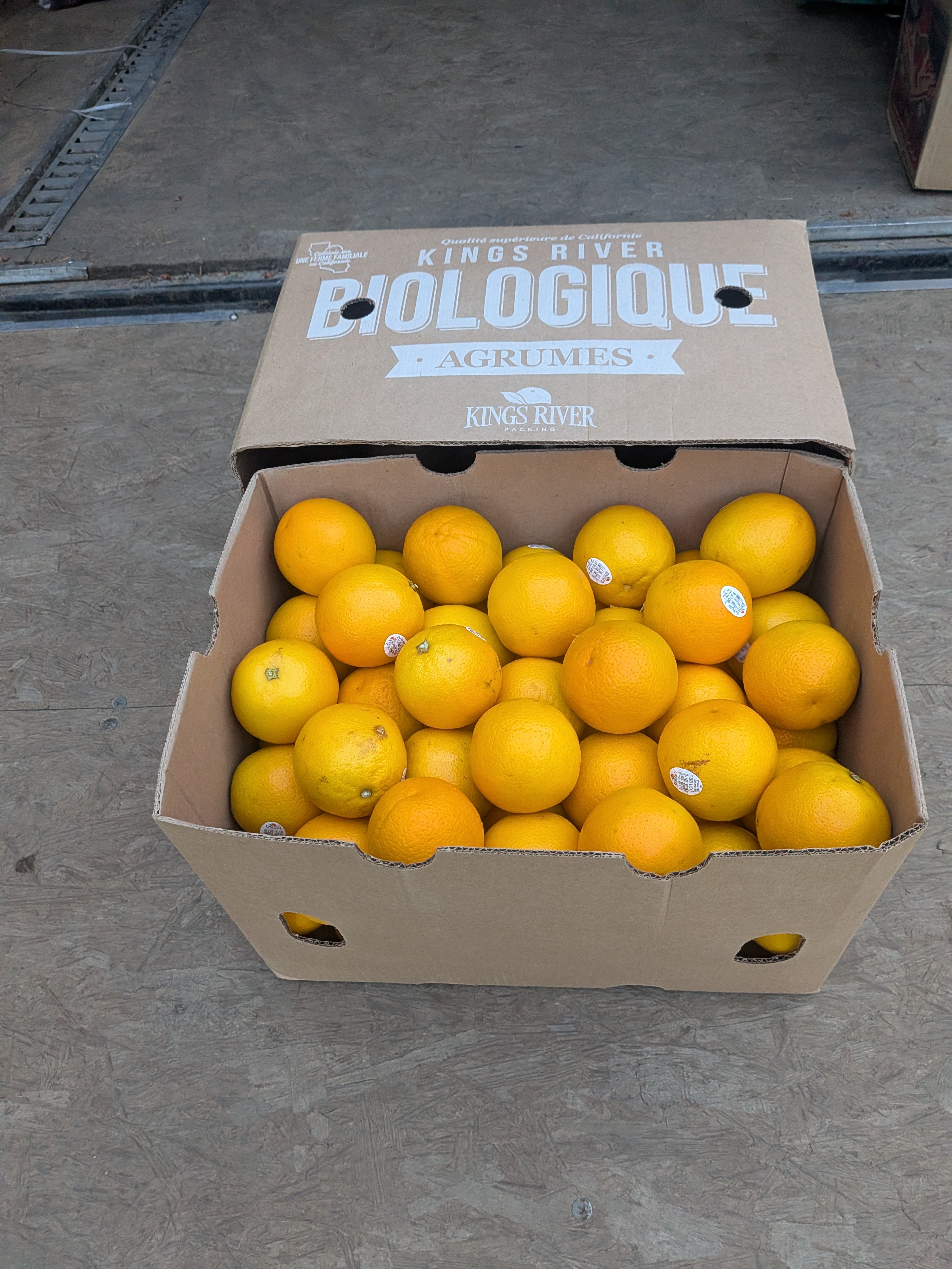 Oranges organic Valencia 38 pounds citrus